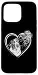 iPhone 15 Pro Max Saint Bernard Mom Dog Art Valentine's Day Heart Case