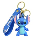 Anime Disney Stitch Nyckelring och Docknyckelring Mode Par Väska Blå