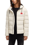 HUGO Slim Fit Water-Repellent Puffer Jacket, Open White