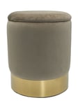 Sammetspall deco-pal pouf Velor Stool med lagringsutrymme