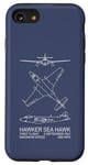 Coque pour iPhone SE (2020) / 7 / 8 Plans d'avion britannique Hawker Sea Hawk