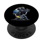 Gorilla on Exercise Bike Gym Fitness Workout Training PopSockets Adhesive PopGrip