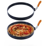 2 pcs Stainless Steel Pancake Molde 8 Inch Griddle Egg Rings  Cooking