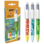 Bic Stylo bille 4 couleurs - velours vert / bleu rouge noir