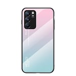 Hülle® Gradient Color Anti-Scratches Glass Case Compatible for OPPO Reno6 5G (1)