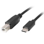 lanberg cable usb c vers usb b ca usba 13cc 0030 bk 3 m