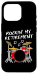 Coque pour iPhone 16 Pro Batteur Retraite Musicien Retraité