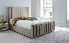 Eleganza Sancia Plush Superking Bed Frame - Grey