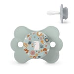 Suavinex, Sucette Bébé 6/18 Mois, Sucette avec Tétine Symétrique SX Pro en Silicone, Tétine Réversible, Plate et Flexible, Respecte le Développement Buccodentaire, Wonderland Vert