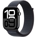 Apple Watch Series 10 GPS + Cellular - 46mm - Boîtier Jet Black Aluminium - Bracelet Ink Sport Loop