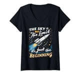 Womens Aerospace Engineer Rocket Science Aerospace Technology V-Neck T-Shirt