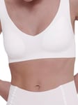 Sloggi Womens ZERO Feel 2.0 Bralette - White Polyamide - Size Large