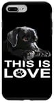 Coque pour iPhone 7 Plus/8 Plus This Is Love Black Lab Puppy