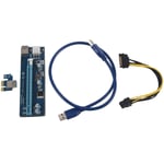 60cm Adapter USB 3.0 Card PCI-E Express 1x to 16x Riser Line Extender USB 5711