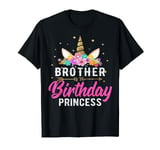 Unicorn Birthday Shirt Brother Of The Birthday Girl Tee Gift T-Shirt