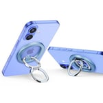 ESR HaloLock Anneau Support Magnétique pour Téléphone, Support Téléphone Compatible avec MagSafe, Grip pour Téléphone Compatible avec Les séries iPhone 16/15/14/13/12, Béquille Réglable, Bleu Sierra