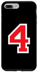 iPhone 7 Plus/8 Plus Jersey Number Uniform #4 Red, Four 4th Case