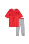 Liverpool Fc Mens Pyjama Set - Bottoms And T-Shirt Short Sleeves Nightwear