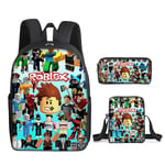 Roblox Ryggsäck, Barnryggsäck Roblox Skolryggsäck 3D Cartoon Barnryggsäck Student Ryggsäck Mode Anime Skolryggsäck Barnpresent