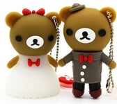 a couple of cartoon bear pen drive-2pcs in one pack .as same as picture