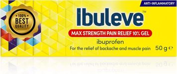 Ibuleve Max Strength Pain Relief 10% Ibuprofen Gel Anti-Inflammatory Relief 50 g