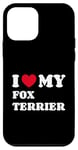 Coque pour iPhone 12 mini Fox Terriers Foxterriers I Love My Fox Terrier Foxterrier