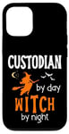 Coque pour iPhone 12/12 Pro Une gardienne drôle d'Halloween effrayante le jour, une sorcière la nuit, une femme