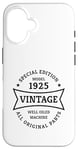 Coque pour iPhone 16 Vintage 100e anniversaire Né en 1925 Vintage 100 ans Cadeau