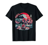 Japanese Dragon Great Wave Kanagawa Japan Vintage Art T-Shirt