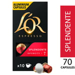 L'OR 70 Nespresso* Compatible Capsules Splendente (7 Packs, 70 Coffee Pods)