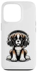 Coque pour iPhone 13 Pro Boxer Dog Casque audio pour chien Boxers