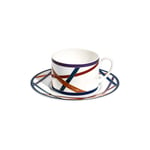 Nastri Tea Cup & Saucer - Cylindric Shape