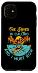 iPhone 11 Rowing Row Boat Retro Vintage The River Is Calling And I Case