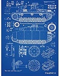 Artery8 Panzer III 3 German Medium Tank Blueprint Plan Unframed Wall Art Print Poster Home Decor Premium