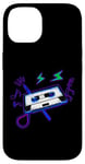 Coque pour iPhone 14 Cassette Tape Pencil années 80 rétro vintage musique rétro