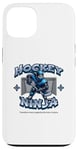 Coque pour iPhone 13 Joueur ninja de hockey sur glace