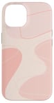 Coque pour iPhone 14 Forme géométrique minimaliste de couleur neutre rose clair