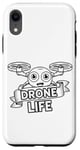 Coque pour iPhone XR Drone Pilot RC Quadcopter Drone Racer Cartoon