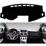 LINGJIE Respirant Tableau De Bord De Voiture Dash Couverture Mat, pour Pad Toyota Vios Yaris 2014-2019, Tableau De Bord De Voiture Étanche À La Lumière