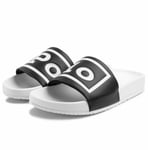 POLO RALPH LAUREN Cayson Polo Logo White Sliders Sandals Slipper Size UK 8 BNIB