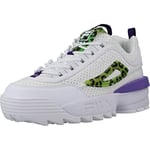 FILA Femme Disruptor T WMN Basket, White-Electric Purple, 38 EU