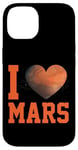 iPhone 14 Planet Martian I Love Mars Heart Case