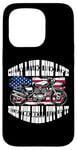 iPhone 15 Pro One Life Ride The Hell Out Of It US Flag Motorcycle Biker Case