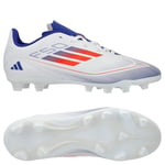 adidas F50 Club FxG Advancement - Vit/Röd/Lucid Blue Barn, storlek 28½