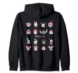 Disney 100 Years of Wonder Famous Faces Muted Cute D100 Zip Hoodie