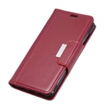 Flip Case for OnePlus 5, Business Case with Card Slots, Leather Cover Wallet Case Kickstand Phone Cover Shockproof Case for OnePlus 5 (Dark Red)