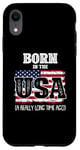 iPhone XR Born In The Usa A Really Long Time Ago Birthday USA Flag Case