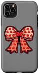 Coque pour iPhone 11 Pro Max Valentines Day Coquette Bow Cute Heart Ribbon Love Retro