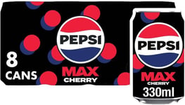 Pepsi Max Cherry Maximum Cans, 8 x 330ml 330 ml (Pack of 8) 