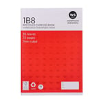 WS Exercise Book 1B8 7mm Ruled 36 Leaf Red Red Mid